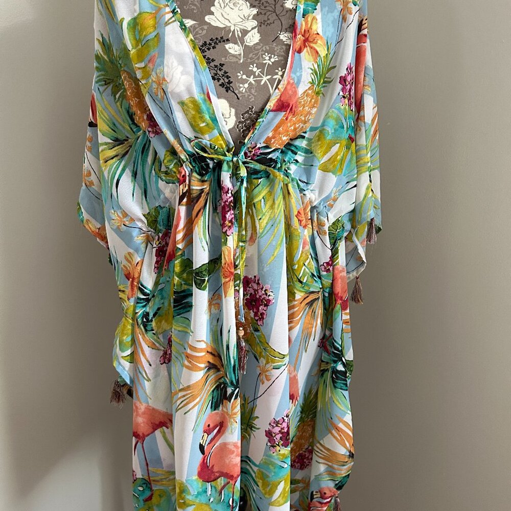 LADIES TROPICAL COVER-UP ZISE OS